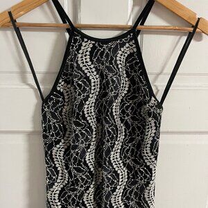 Vintage Rampage long black and white Lace Dress Y2K 90s
